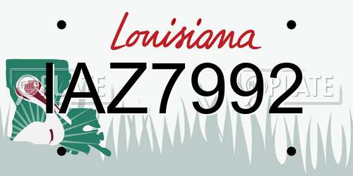 IAZ7992 Louisiana License Plate