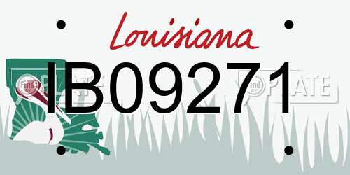 IB09271 Louisiana License Plate
