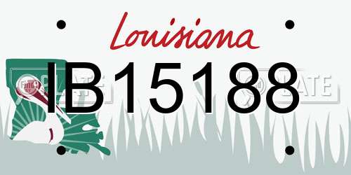 IB15188 Louisiana License Plate