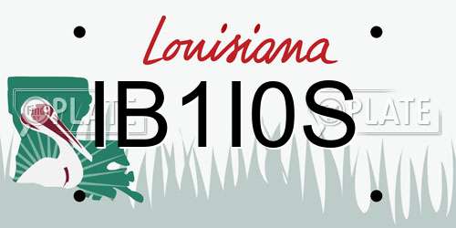 IB1I0S Louisiana License Plate