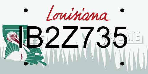 IB2Z735 Louisiana License Plate