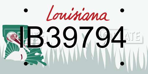 IB39794 Louisiana License Plate