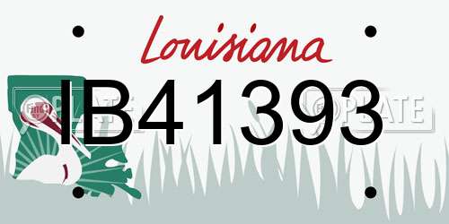 IB41393 Louisiana License Plate