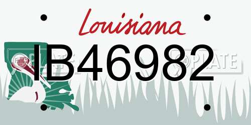 IB46982 Louisiana License Plate