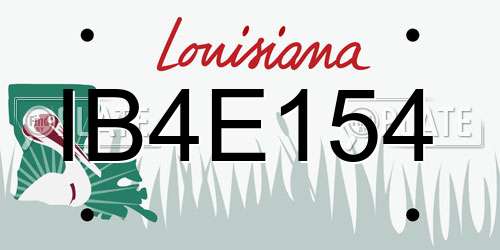 IB4E154 Louisiana License Plate