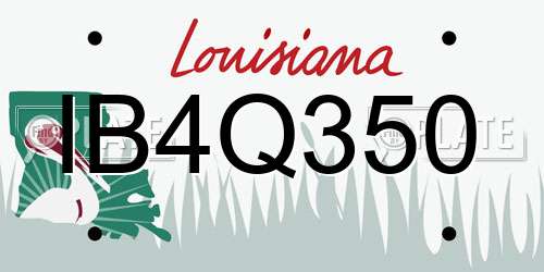 IB4Q350 Louisiana License Plate