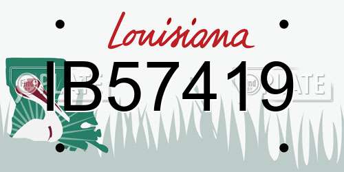 IB57419 Louisiana License Plate