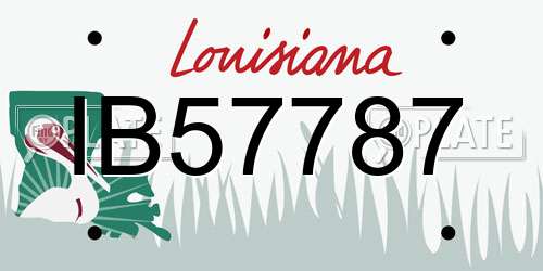 IB57787 Louisiana License Plate