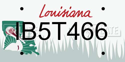 IB5T466 Louisiana License Plate