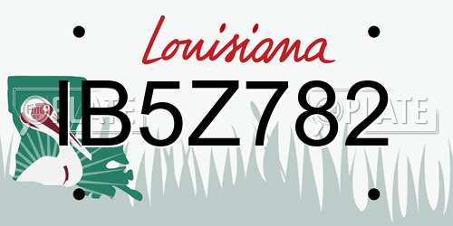 IB5Z782 Louisiana License Plate