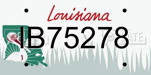 IB75278 Louisiana License Plate