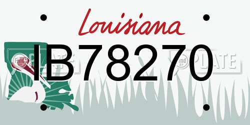 IB78270 Louisiana License Plate