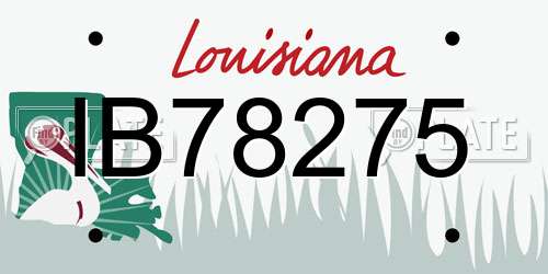 IB78275 Louisiana License Plate