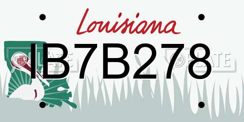 IB7B278 Louisiana License Plate