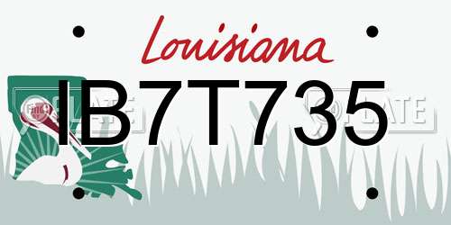 IB7T735 Louisiana License Plate
