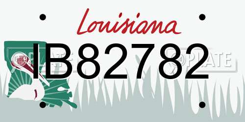IB82782 Louisiana License Plate