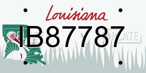 IB87787 Louisiana License Plate