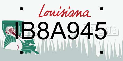 IB8A945 Louisiana License Plate