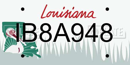 IB8A948 Louisiana License Plate