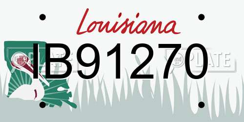 IB91270 Louisiana License Plate