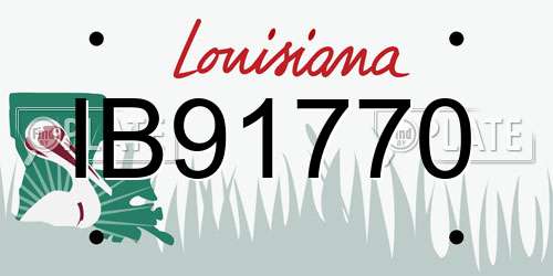 IB91770 Louisiana License Plate