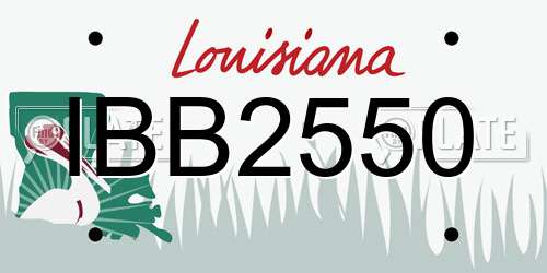 IBB2550 Louisiana License Plate