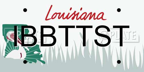 IBBTTST Louisiana License Plate
