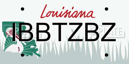 IBBTZBZ Louisiana License Plate
