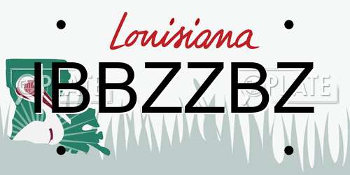 IBBZZBZ Louisiana License Plate