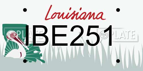 IBE251 Louisiana License Plate
