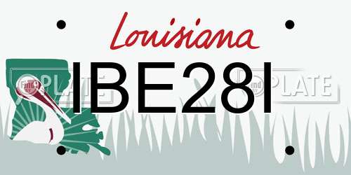 IBE28I Louisiana License Plate