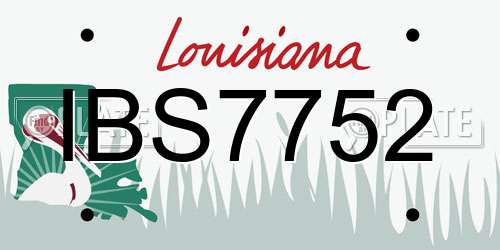 IBS7752 Louisiana License Plate