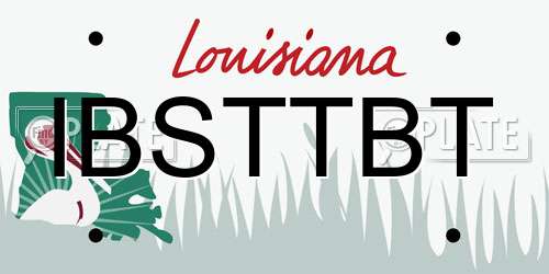 IBSTTBT Louisiana License Plate