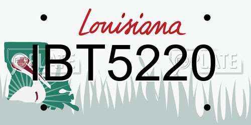 IBT5220 Louisiana License Plate