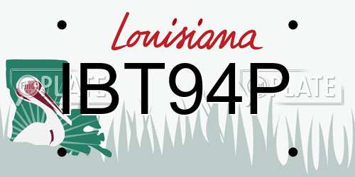 IBT94P Louisiana License Plate
