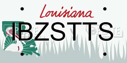 IBZSTTS Louisiana License Plate