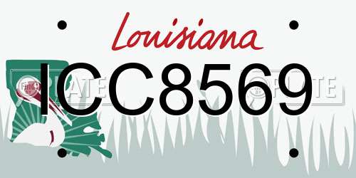 ICC8569 Louisiana License Plate