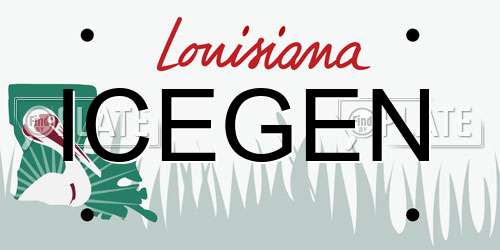 ICEGEN Louisiana License Plate