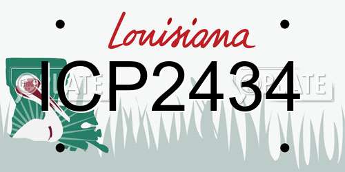 ICP2434 Louisiana License Plate