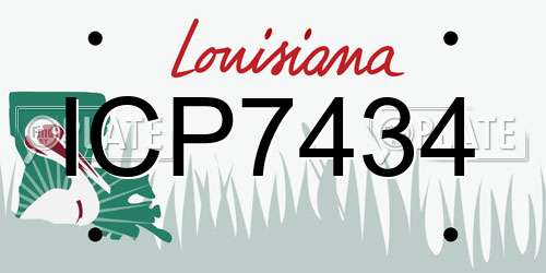 ICP7434 Louisiana License Plate