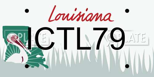 ICTL79 Louisiana License Plate