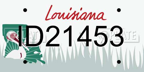 ID21453 Louisiana License Plate