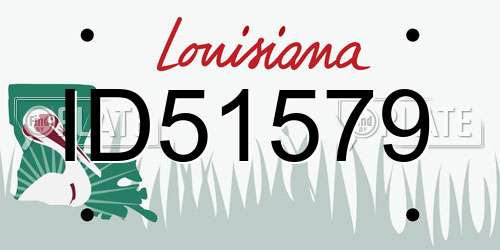 ID51579 Louisiana License Plate