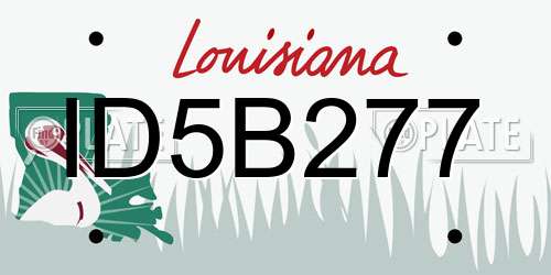 ID5B277 Louisiana License Plate
