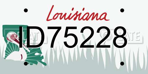 ID75228 Louisiana License Plate