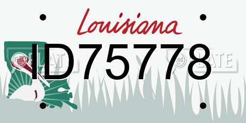 ID75778 Louisiana License Plate