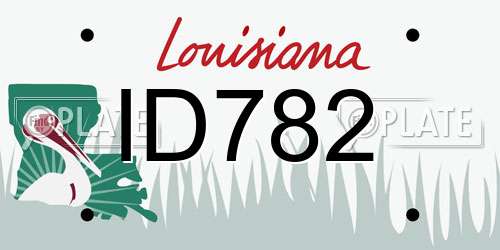ID782 Louisiana License Plate