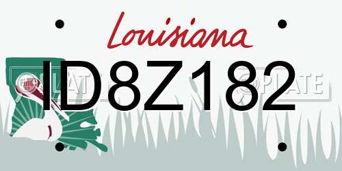ID8Z182 Louisiana License Plate
