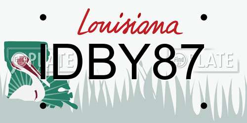 IDBY87 Louisiana License Plate