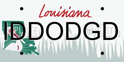 IDDODGD Louisiana License Plate